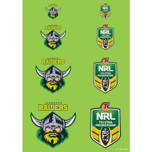 Raiders NRL Logo Icing Sheet - Click Image to Close